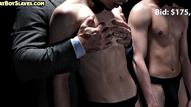 Sub twink barebacked by dominant muscled gay top