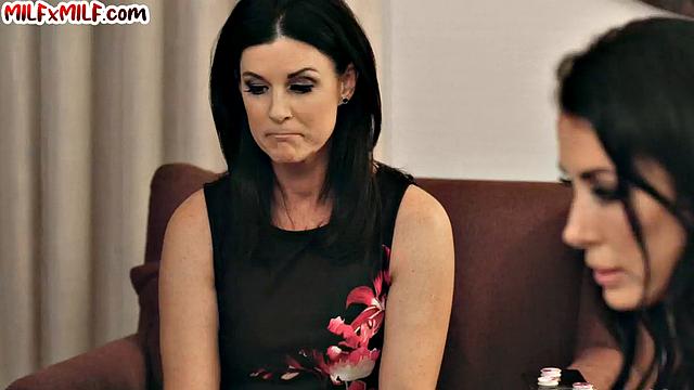 Stunning MILFs fingering each other