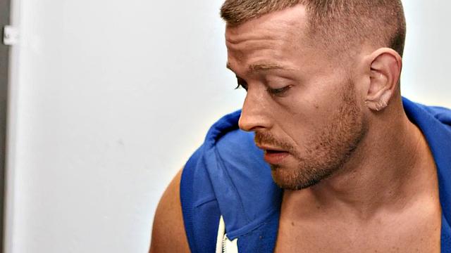 Manly jocks fuck each other in toilet gloryhole