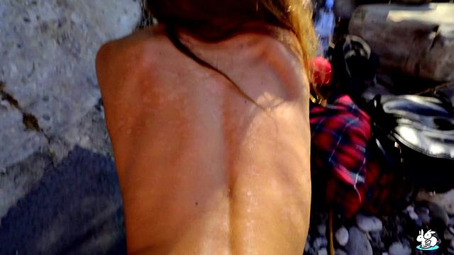 Hot Teen With Tight Booty Gets Fucked Outside