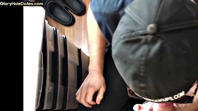 Cum-loving Moustache gives blowjob