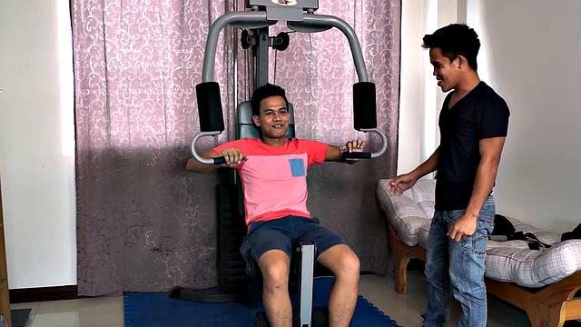 Jacob enjoys tickling male feet. And he's got cute Warren strapped down on the home gym for some foot tickling fun. Jacob keeps Warren laughing as he works his ribs and pits but then immediately returns to those smooth Asian boy feet.