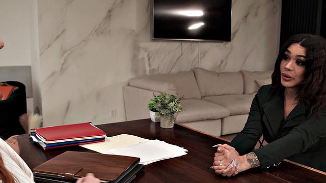 TRANSFIXED - Gorgeous Eva Maxim Fucks Her Hot Stepmom-In-Law Lauren Phillips & Cums On Her Tits