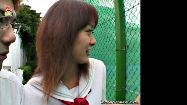 School girl with natural tits fucked by boyfriend