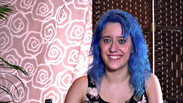 Colored hair babe publicly humiliated and tormented by lezdom