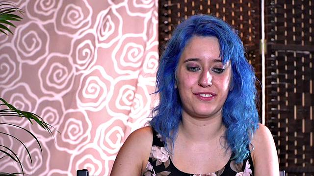 Colored hair babe publicly humiliated and tormented by lezdom