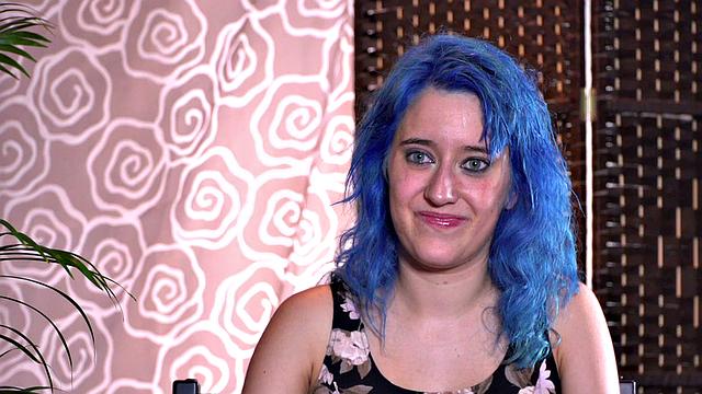 Colored hair babe publicly humiliated and tormented by lezdom