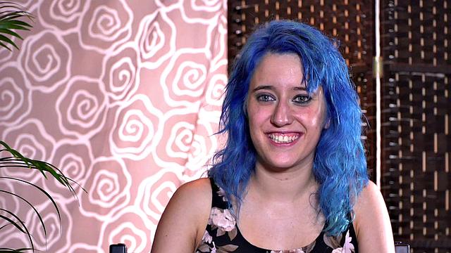 Colored hair babe publicly humiliated and tormented by lezdom