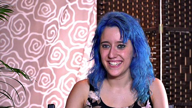 Colored hair babe publicly humiliated and tormented by lezdom