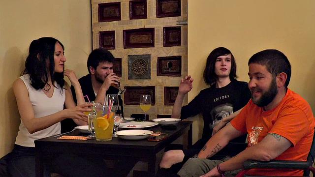 Colored hair babe publicly humiliated and tormented by lezdom