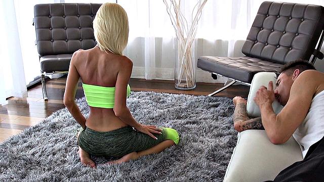 Aged Milf Stepmom Seduces Son During Chores