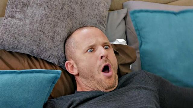 Busty MILF rides cock in 3some with babe