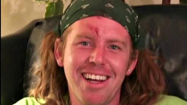 Not 10 minutes before I picked up this guy in downtown Atlanta, several guys stole his beer and beat him up, which explains the scrapes and bruises. Josh is 24 years old, 5' 4", and 150 pounds, and makes his living as a painter.