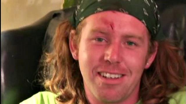 Not 10 minutes before I picked up this guy in downtown Atlanta, several guys stole his beer and beat him up, which explains the scrapes and bruises. Josh is 24 years old, 5' 4", and 150 pounds, and makes his living as a painter.