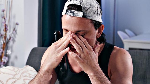 HETEROFLEXIBLE - Horny Jock Derek Kage Caught Babysitter Watching Soft Porn