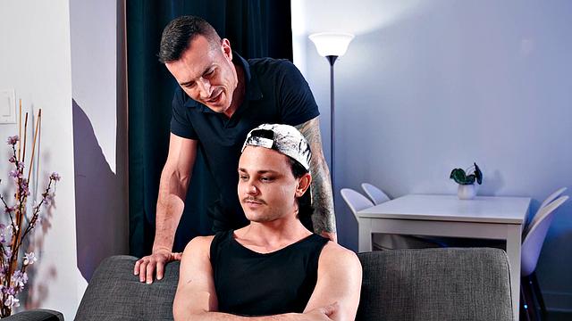 HETEROFLEXIBLE - Horny Jock Derek Kage Caught Babysitter Watching Soft Porn