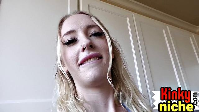 Stockings petite doggystyle