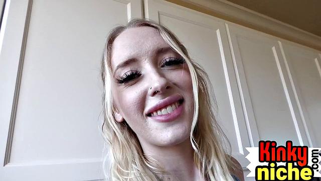 Stockings petite doggystyle