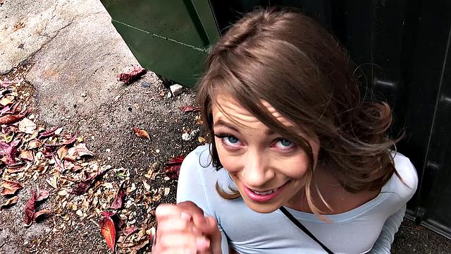 Watch this tattooed cutie spread her pussy and take a hard pounding from behind