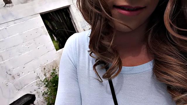 Watch this tattooed cutie spread her pussy and take a hard pounding from behind