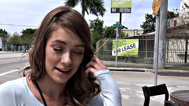 Watch this tattooed cutie spread her pussy and take a hard pounding from behind