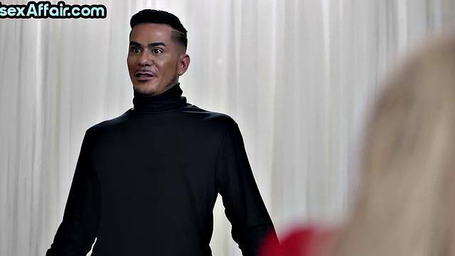 Bisex deepthroat MILF with big boobs rides in 3some