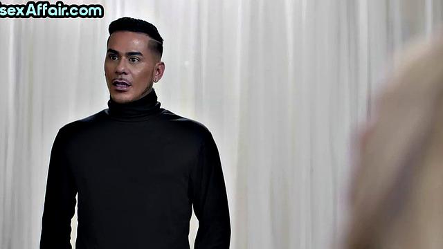 Bisex deepthroat MILF with big boobs rides in 3some