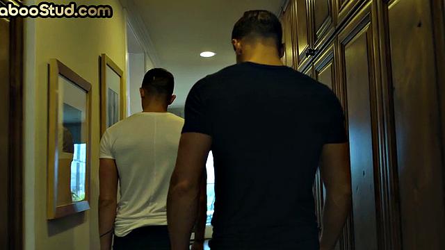 Tattooed twink assfucked by barebacking stepbro