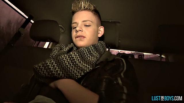 Alex Silvers Strokes Boner in the Backseat