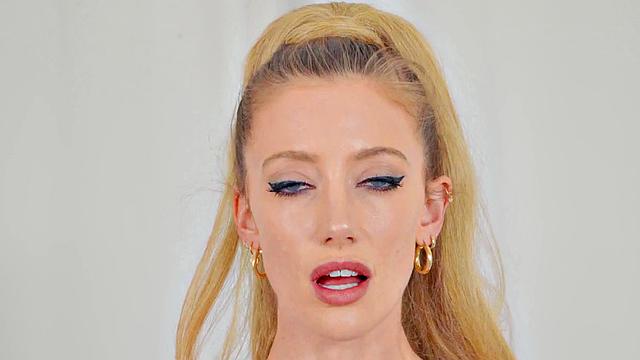 Facefucked tattooed babe in lingerie gagging on cock