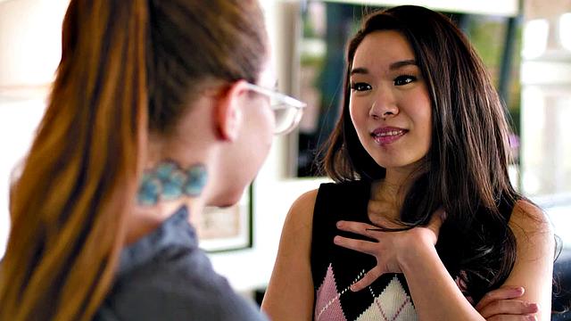 Ebony lesbian seduced by nympho bae while licking pussy