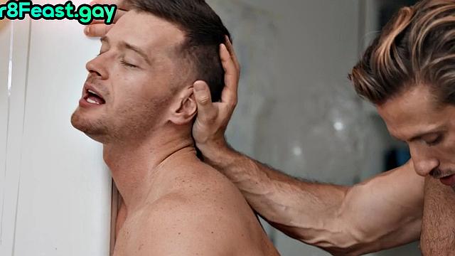 Ass fucked gay penetrated by huge cock in tight opening