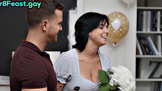 Ass fucked gay penetrated by huge cock in tight opening