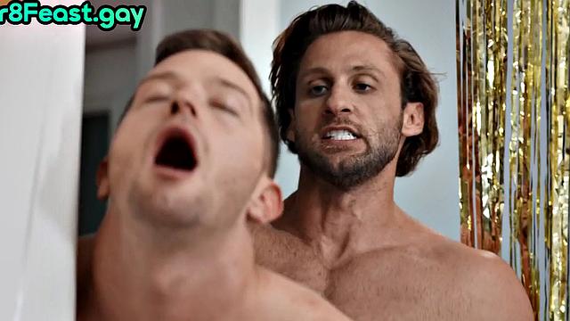 Ass fucked gay penetrated by huge cock in tight opening