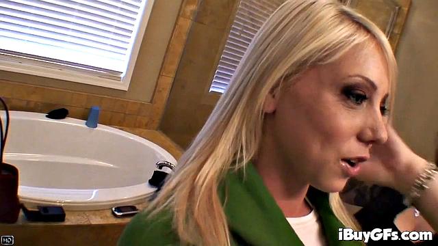 Hot blonde will get your dick wet in POV