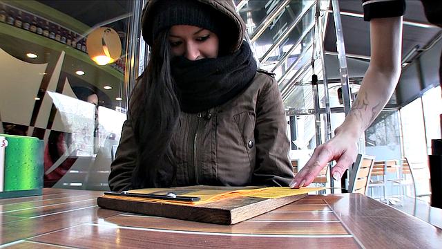 Stranger nails the tight pussy of a horny vagrants in a steamy shower