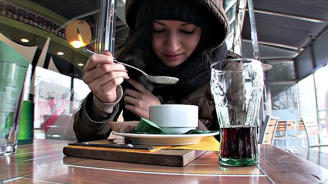 Stranger nails the tight pussy of a horny vagrants in a steamy shower