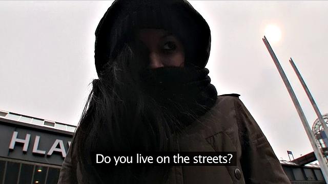 Stranger nails the tight pussy of a horny vagrants in a steamy shower