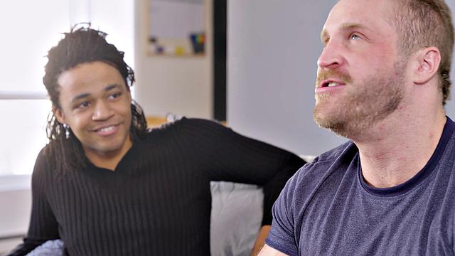 HETEROFLEXIBLE - Nut Jerking Challenge Between Cocky Straight Buddies Mateo Tomas & Shea Parker