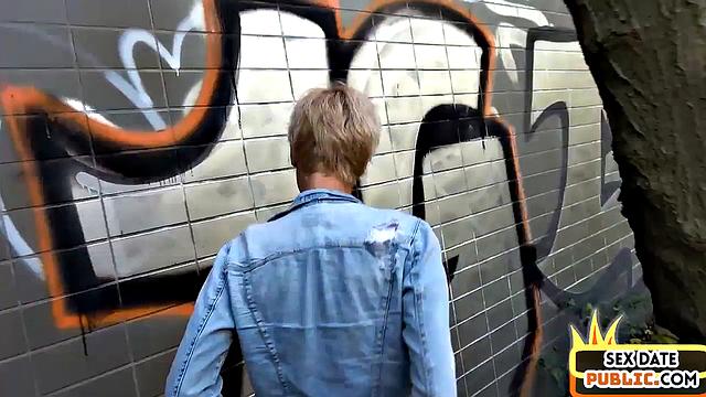 Public tattooed MILF POV fucked outdoors by sex date