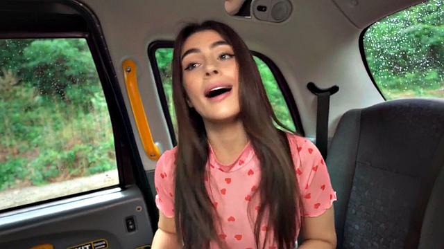 Car slut banged by big white dick in wet pussy