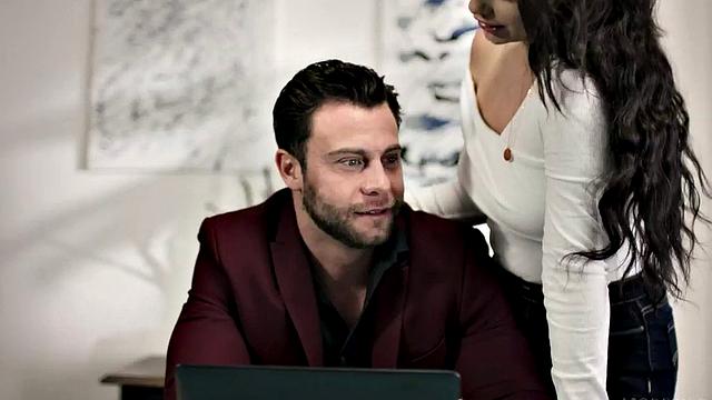 Slutty wild office babe fucked in pussy in meeting room