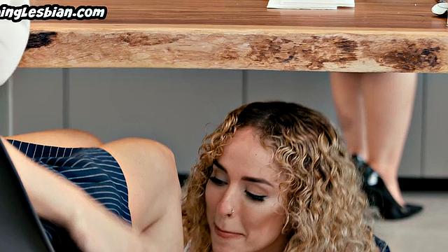 College 21yo scissoring and pussylicking her perv teacher