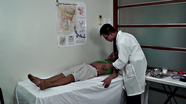Asia twink asstoyed by kinky doctor in infirmary
