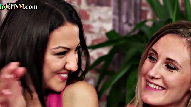 Interracial loving sluts in blowjob contest