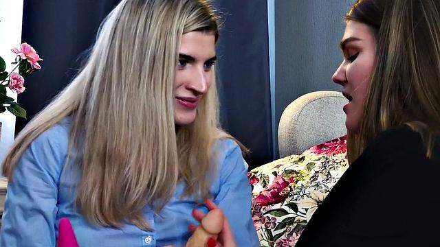 21yo petite lesbians enjoy rimming and anal toying with dildo