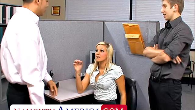 Lilly Kingston gets fucked by two cocks