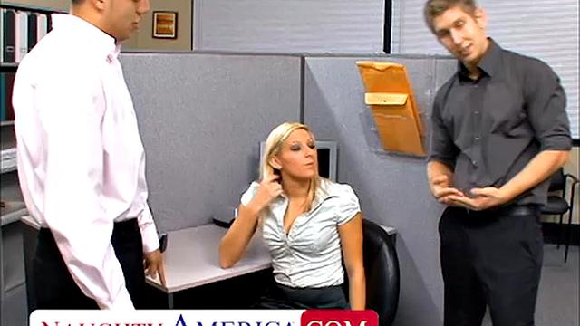 Lilly Kingston gets fucked by two cocks