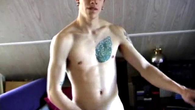 After getting naked in the bedroom, Shane delivers another hot stroke show. He lubes up his dick, works it stiff and jerks off until he squeezes out a warm cum load.