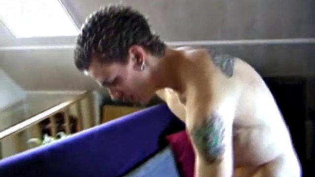 After getting naked in the bedroom, Shane delivers another hot stroke show. He lubes up his dick, works it stiff and jerks off until he squeezes out a warm cum load.